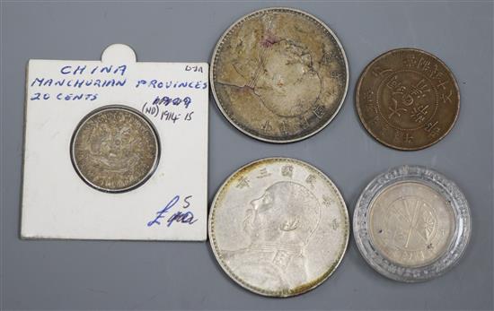 A group of Chinese coins
